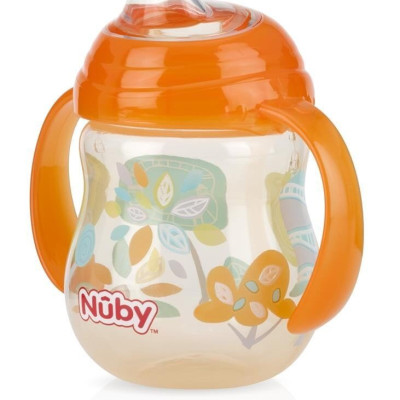 [ 10320-Nuby ] Bình uống nước 270ml, ống hút mỏ vịt làm bằng Silicone