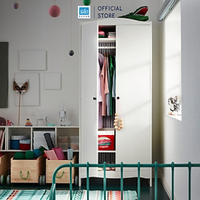 Tủ Quần Áo Cho Bé Với Thiết Kế 2 Cánh Hiện Đại Màu Trắng Thương Hiệu SIB Decor TA21