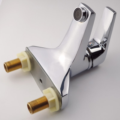 Vòi Lavabo 2 chân Đồng mạ Chrome Eurolife EL-IRIS03 ( Trắng bạc)