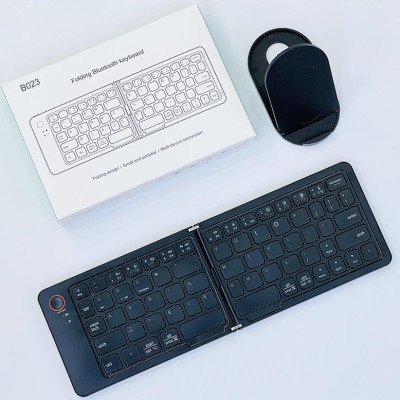 Bàn phím Gấp gọn không dây Bluetooth B23 pin sạc TypeC cho máy tính , điện thoại , máy tính bảng hàng nhập khẩu