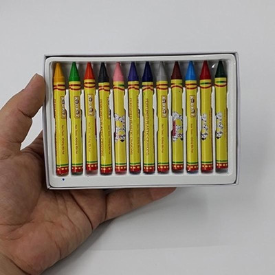 Viết Sáp Màu Chó Đốm BS-005 (12 Màu) - Mẫu Bao Bìa Màu Cam