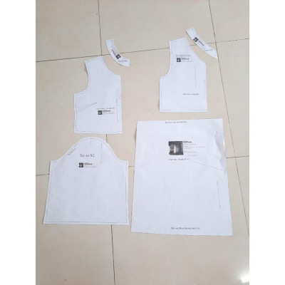 Rập giấy bộ quần short áo giả vest mã 1307 (BẢN VẼ)