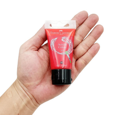 Tuýp màu vẽ acrylic 30ml briliant red (đỏ tươi) Faber 183021