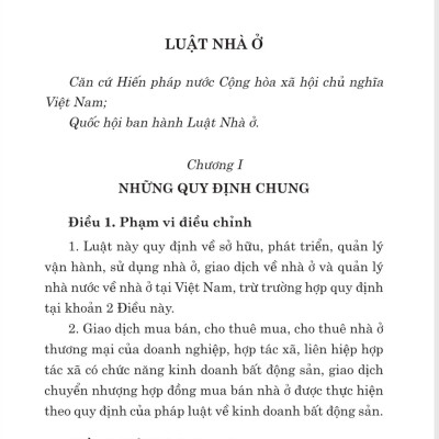 Luật Nhà ở năm 2023 (sửa đổi, bổ sung năm 2024)