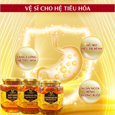 Mật Ong Saffron Đông Trùng Hạ Thảo 180ml/lọ Golden Herb