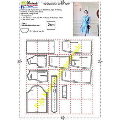 rập giấy đầm thắt nơ mã 1257 (BẢN VẼ)