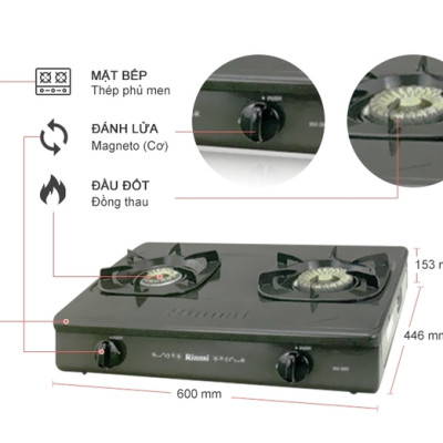 Bếp Ga Rinnai 365GN - Hàng chính hãng 