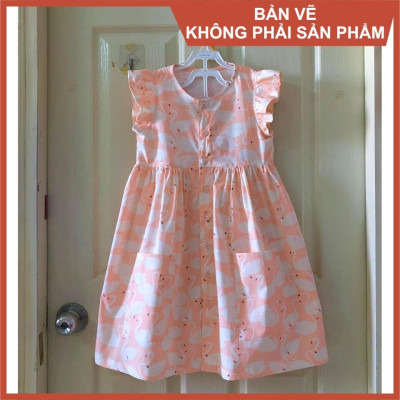 Rập đầm cánh tiên cho bé - Rập giấy A0 mã R400 (BẢN VẼ)