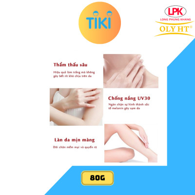Kem Body Dưỡng Trắng Da Toàn Thân VIP Vàng OLY HT Chính Hãng 80g