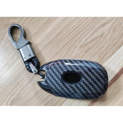 Bao Da Carbon Dành Cho Xe Hyundai Accent 2021 - 4 Nút kèm móc khóa đẹp