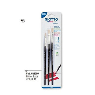 Vỉ 3 chổi vẽ nhập khẩu Italy GIOTTO Art 577 số 6,8,10 026200