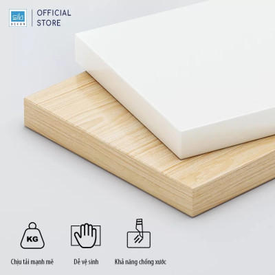 Tủ Quần Áo Gỗ Nhiều Ngăn Đa Năng Màu Trắng Phối Vân Gỗ Sồi SIB Decor TA09