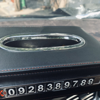 Hộp Khăn Giấy Da Cao Cấp Kèm Bảng Số Điện Thoại