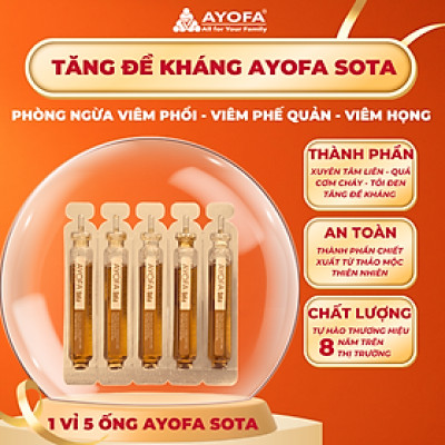 1 vỉ 5 ống 10ml Ayofa Sota bảo vệ hô hấp