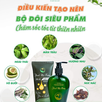 Dầu gội thảo dược Thanh Mộc Hương sạch gàu ngăn rụng tóc kích thích mọc tóc 350ml