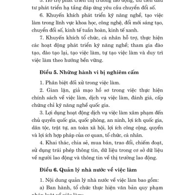 Luật việc làm năm 2025 - bản in 2025