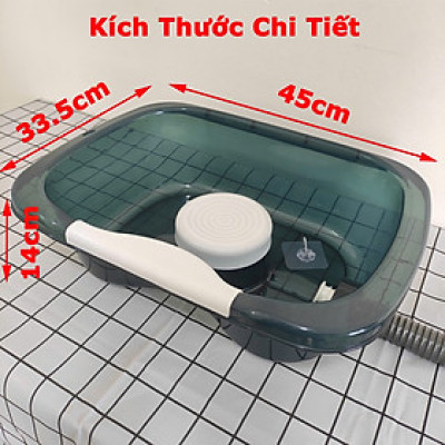 Chậu Gội Đầu Tại Giường KUNBE Dành Cho Người Bệnh, Người Già, Bà Bầu Và Trẻ Em, Bản Nâng Cấp Có Đệm Lót TPE Đầu Và Gáy, Ống Thoát Nước Đầu Cao Su Chống Rò Nước