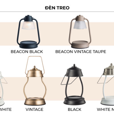 Đèn lồng đốt nến Scroll Lantern Black