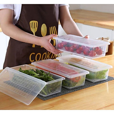 COMBO 3 HỘP ĐỰNG THỰC PHẨM CÓ KHAY LÓT RÁO NƯỚC ĐỂ TỦ LẠNH TRONG SUỐT TIỆN LỢI MH5686