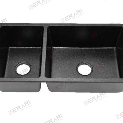 {CHÍNH HÃNG} Chậu rửa 2 hố lệch chất liệu đá Granit cao cấp. Phụ kiện đi kèm mã GC.MB9047 thương hiệu GERARI