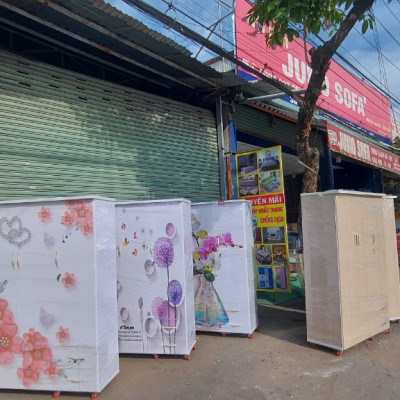Tủ áo nhựa chất lượng loại I Juno Sofa in 3D sắc nét ngang 1m2 x 1m8 x sâu 48 cm