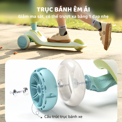 Xe Scooter Mideer, xe trượt cao cấp gấp gọn có ghế ngồi cho bé