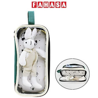 Bóp Viết Trong Suốt Kèm Thỏ Con - Shunde 9109 - Màu Xanh Lá