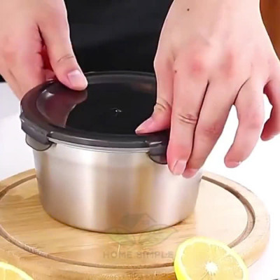 Hộp Đựng Thực Phẩm Inox 304 Hộp Đựng Cơm Trưa Thố Lạnh Có Lắp Nhựa 4 Dung Tích 350ml/600ml/1000ml/2000ml