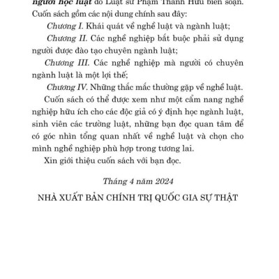 Nghề Luật và cơ hội nghề nghiệp cho người học luật