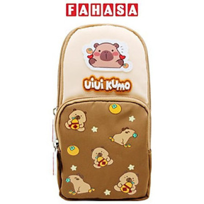 Bóp Viết Vải Dạng Đứng Capybara - Shunde 9128 - Màu Nâu Đậm