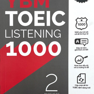 YBM TOEIC Listening 1000 - Vol 2 (Tái Bản 2023)