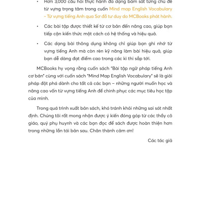 Sách - Basic English Vocabulary Exercises - Bài Tập Từ Vựng Tiếng Anh Cơ Bản