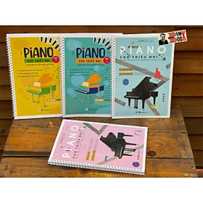 (Trọn bộ 4 phần) PIANO CHO THIẾU NHI – Tuyển tập 220 tiểu phẩm nổi tiếng – Lê Dũng biên soạn – Huy Hoàng Bookstore – NXB Dân Trí (Bìa mềm)