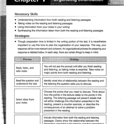 Building Skills For The Toeft IBT Beginning - Writing