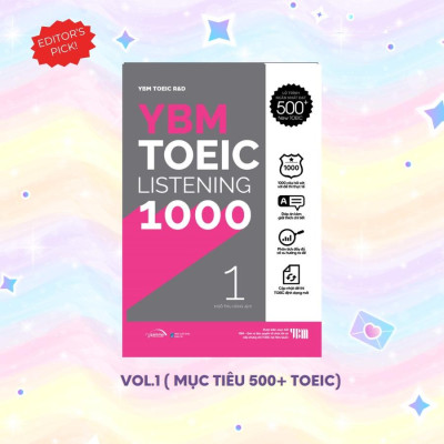 Sách YBM TOEIC Listening 1000 Vol 1 (YBM Actual Toeic Tests LC 1000) - Alphabooks - BẢN QUYỀN