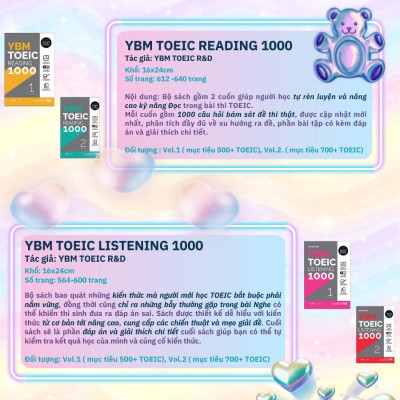 Sách YBM TOEIC Listening 1000 Vol 1 (YBM Actual Toeic Tests LC 1000) - Alphabooks - BẢN QUYỀN