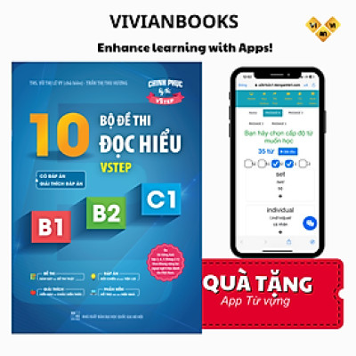 Sách 10 bộ đề thi Đọc hiểu Vstep B1-B2-C1 (tiếng Anh bậc 3,4,5)|Ôn thi TOEFL iBT reading, Vstep reading