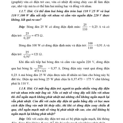 Hỏi Đáp Về Kỹ Thuật Điện Ứng Dụng