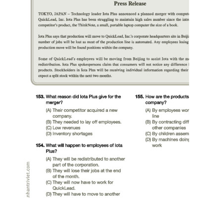 Comprehensive Toeic Training 1000 Practice Test Items (Vol 2) - Kèm CD