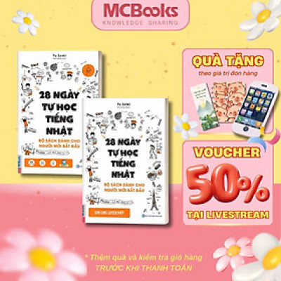 Sách - 28 Ngày Tự Học Tiếng Nhật Dành Cho Người Mới Bắt Đầu - Combo 2 Cuốn - MCBooks