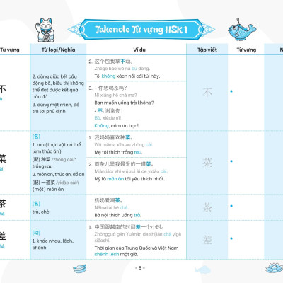 Sách - Takenote - Từ Vựng HSK Tiếng Trung - HSK1 (Cung Cấp 500 Từ Vựng)