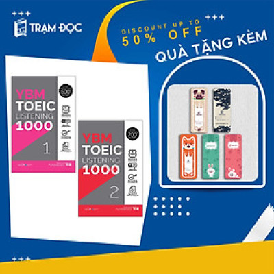 Trạm Đọc Official |  Combo YBM TOEIC Listening 1000 2 Vol (Trọn Bộ 2 Cuốn) 