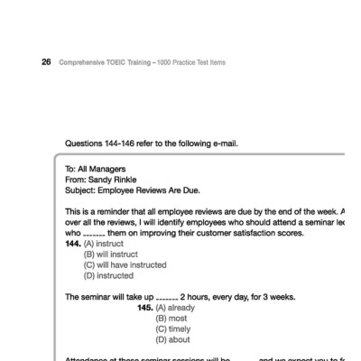 Comprehensive Toeic Training 1000 Practice Test Items (Vol 3) - Kèm CD
