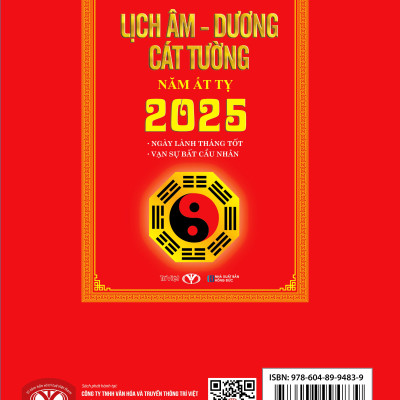 Sách - Lịch Âm - Dương Cát Tường Năm Ất Tỵ 2025