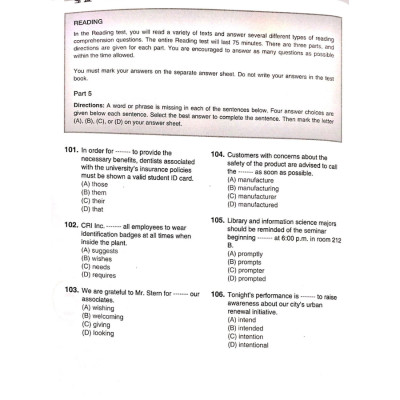 Economy TOEIC RC1000 Volume 2