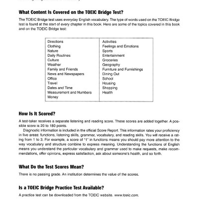 Toeic Bridge Test - 2019