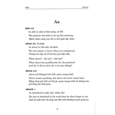 Từ Điển Các Cụm Từ Thường Dùng Trong Tiếng Anh Căn Bản