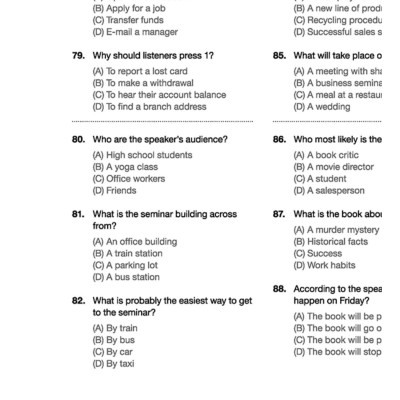 Comprehensive Toeic Training 1000 Practice Test Items (Vol 3) - Kèm CD