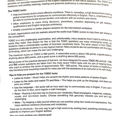 TOEIC Training Listening Comprehension 860