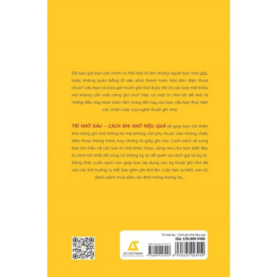Sách - Trí Nhớ Sâu - Cách Ghi Nhớ Hiệu Quả - AZ Việt Nam